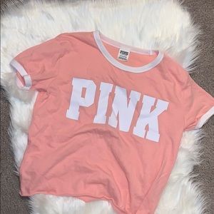 Pink vs crop T-shirt
